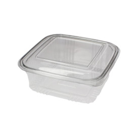 Plastic scharnierende Deli-Container PET Vierkant 750ml (600 stuks)