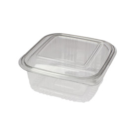 Plastic scharnierende Deli-Container PET Vierkant 500ml (900 stuks)