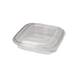 Plastic scharnierende Deli-Container PET Vierkant 250ml (900 stuks)