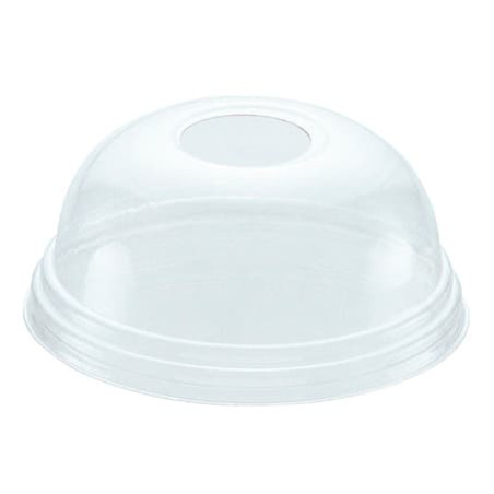 Plastic PET koepel Deksel met gat Kristal Ø8,1cm (100 stuks)