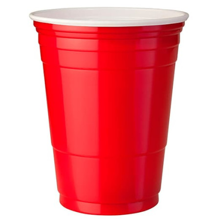 Plastic PS beker Amerikaanse Red Party Bekers 470ml (50 stuks)