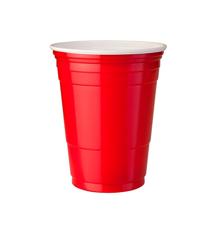 Plastic PS beker Amerikaanse Red Party Bekers 360ml (50 stuks)