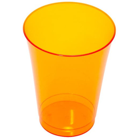 Plastic PS beker Geïnjecteerde glascider oranje 230 ml (10 stuks) 