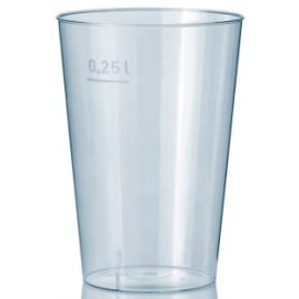 Verre Plastique Dur 250ml Transparent (50 Unités)