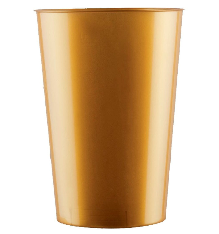 Verre Plastique Moon Or PS 230ml (35 Unités)