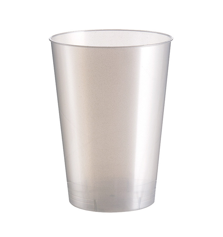 Verre Plastique Moon Blanc Pearl PS 230ml (50 Unités)