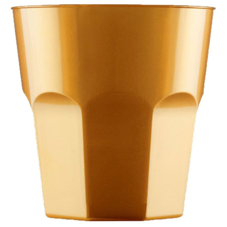 Plastic beker voor Cocktail PS goud Ø7,3cm 220ml (1000 stuks)