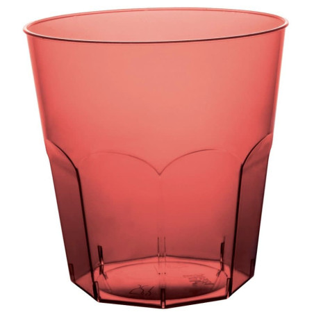 Verre Plastique Bordeaux Transp. PS Ø73mm 220ml (50 Utés)