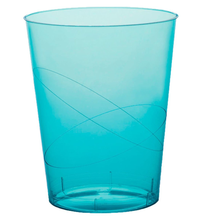 Verre Plastique Moon Turquoise Transp. PS 350ml (20 Unités)