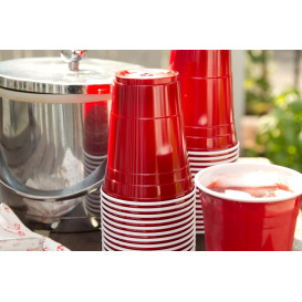 Plastic PS beker Amerikaanse Red Party Bekers 360ml (50 stuks)