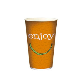 Gobelet Carton 12Oz/360ml "Enjoy" Ø8,0cm (100 Utés)