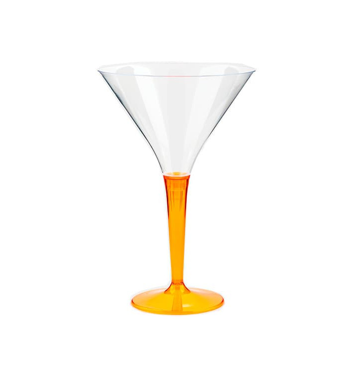 Plastic stamglas Cocktail oranje 100 ml (48 stuks)