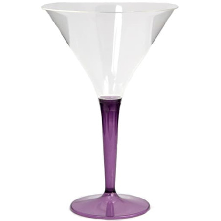 Verre à Cocktail Plastique Aubergine 100ml (6 Unités)