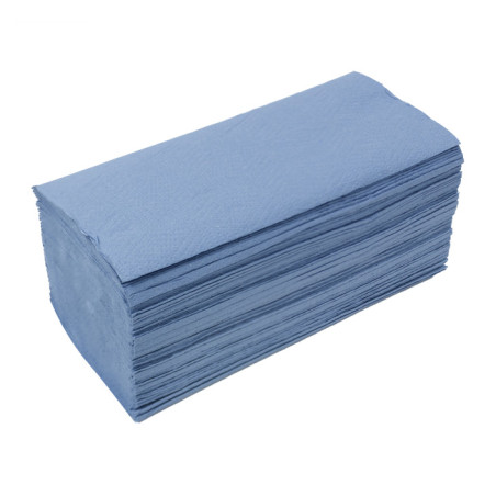 Papieren handdoek blauw 1-laags Z vouwbaar (3.000 stuks)