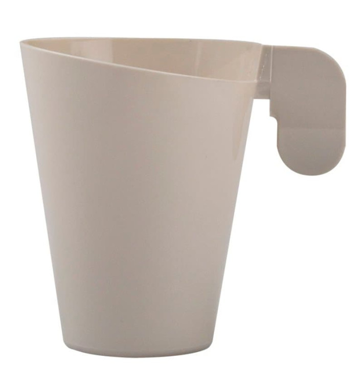 Tasse Plastique Design Crème 72ml (12 Unités)