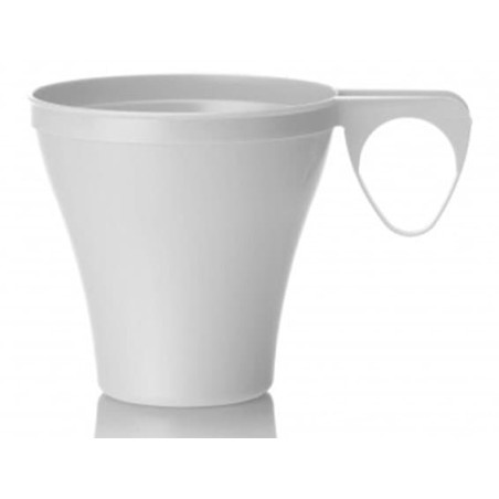 Tasse Réutilisable PS Blanc 80ml (40 Utés)