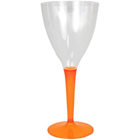 Plastic stamglas wijn oranje 130ml (6 stuks) 