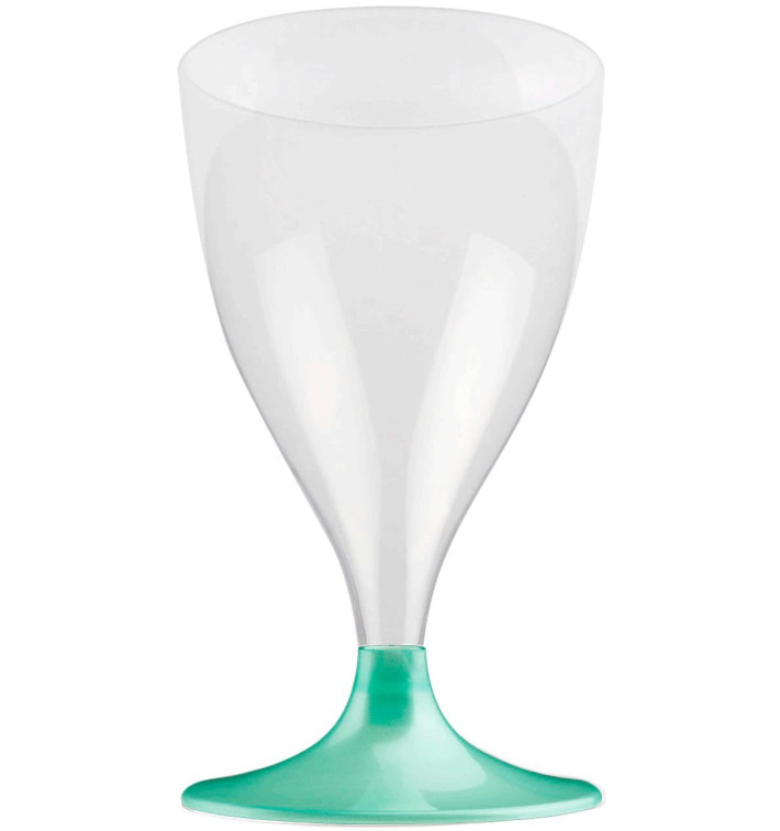 Flûte Plastique Vin Pied Tiffany Perlé 200ml 2P (20 Utés)