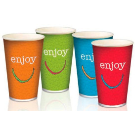 Gobelet Carton 32Oz/1000ml "Enjoy" Ø11,2cm (50 Utés)