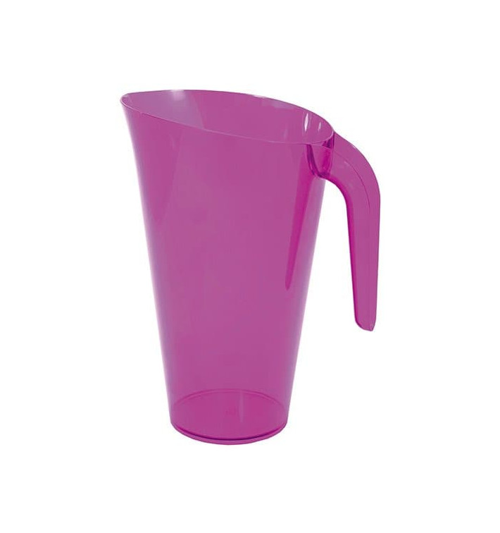 Plastic pot PS Herbruikbaar aubergine kleur 1.500 ml (1 stuk)