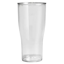 Plastic Pint glas SAN Herbruikbaar transparant 400ml (5 stuks) 