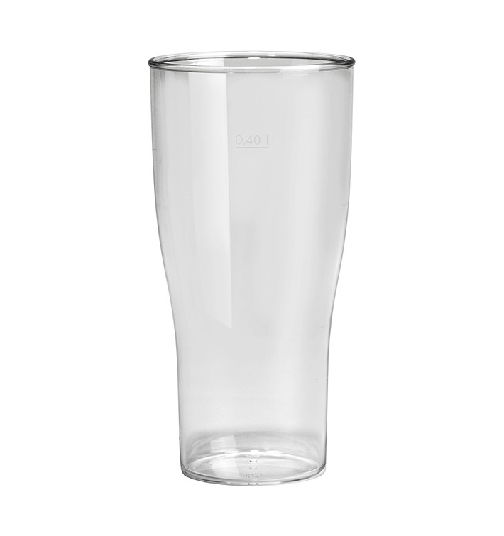 Verre Réutilisable SAN Pour Bière Transp. 400ml (5 Utés)