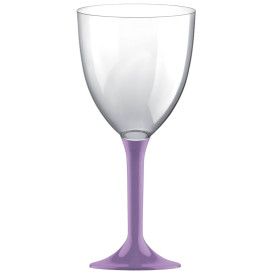 Flûte en Plastique Vin Pied Lilas 300ml 2P (200 Utés)