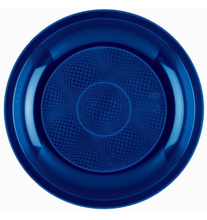 Assiette Plastique Réutilisable Plate Bleu PP Ø220mm (600 Utés)
