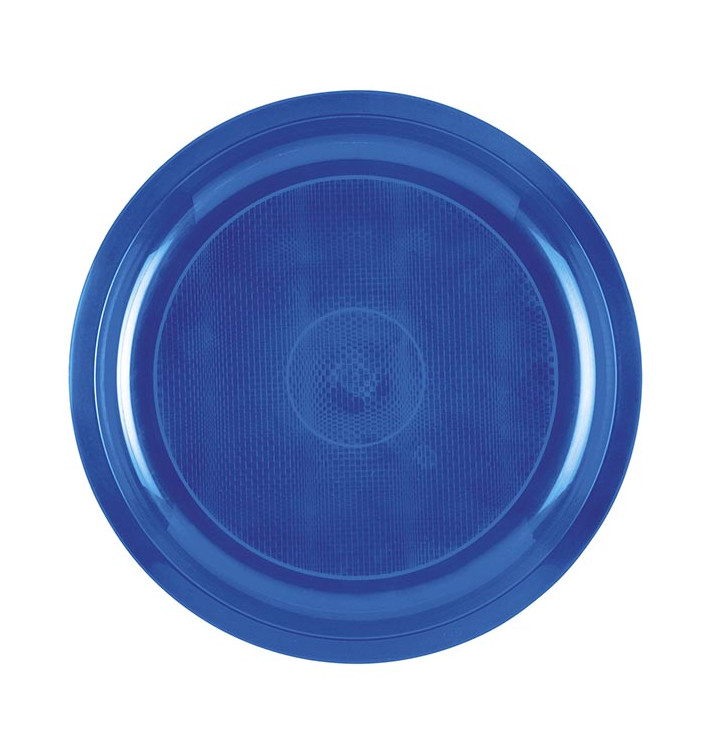 Assiette en Plastique Bleu Mediterranée Round PP Ø290mm (300 Utés)