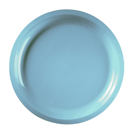 Assiette Dure Réutilisable Turquoise PP Ø29cm (25 Utés)