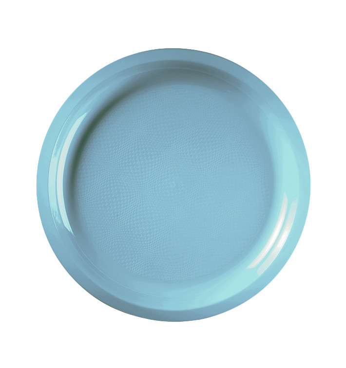 Assiette Plastique Réutilisable Turquoise PP Ø290mm (300 Utés)