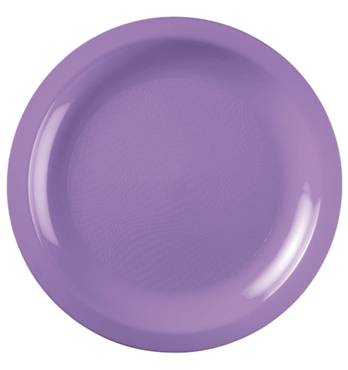 Assiette Plastique Réutilisable Plate Lilas PP Ø220mm (600 Utés)