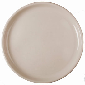 Assiette Plastique Réutilisable Pizza Beige PP Ø350mm (144 Utés)