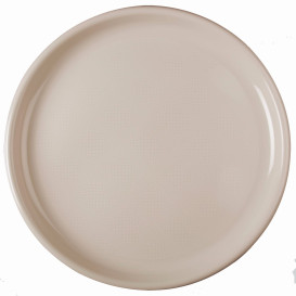 Plastic bord voor Pizza beige "Rond vormig" PP Ø35 cm (144 stuks)