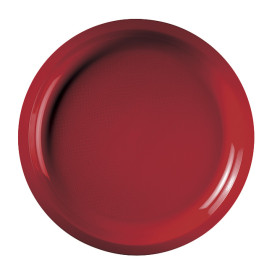Plastic bord rood "Rond vormig" PP Ø29 cm (25 stuks) 
