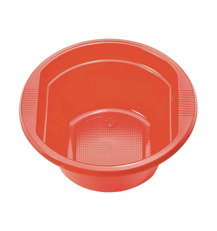 Bol Plastique PS Rouge 250ml Ø12cm (30 unités)