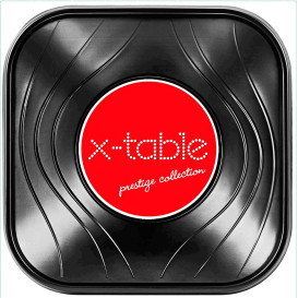 Bol Plastique PP Carré "X-Table" Noir 18x18cm (8 Utés)