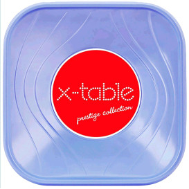 Bol Plastique PP Carré "X-Table" Violet 18x18cm (8 Utés)