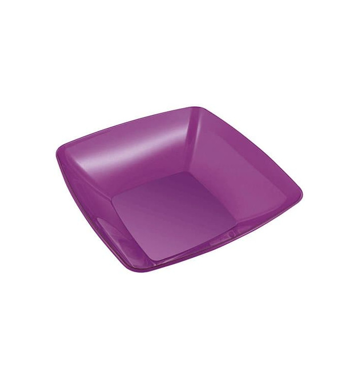 Plastic Kom PS Kristal Hard aubergine kleur 3500ml 28x28cm (20 stuks)