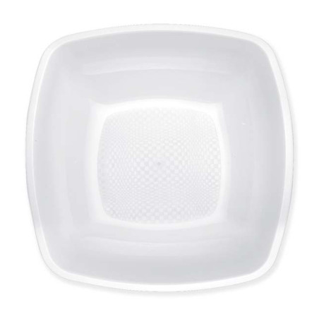 Assiette Dure Réutilisable Creuse Blanc PP 18cm (300 Utés)