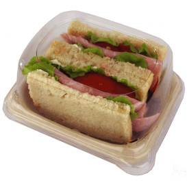 Plastic Deksel voor Suikerriet brood Container 14x11x5cm (75 stuks) 