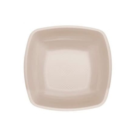 Assiette Dure Réutilisable creuse Beige PP 18cm (300 Utés)