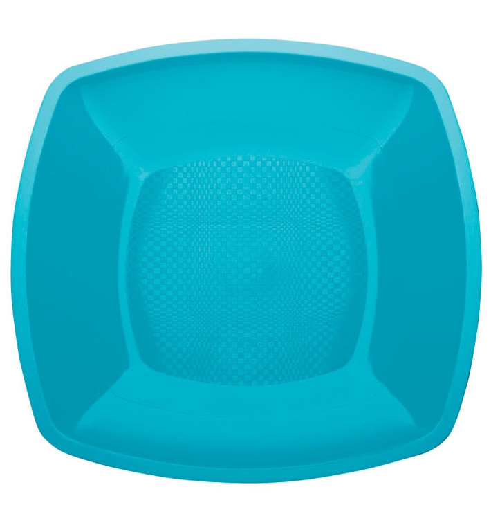 Assiette Plastique Réutilisable Plate Turquoise  PP 180mm (25 Utés)