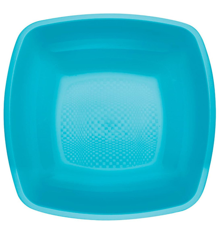 Assiette Plastique Réutilisable Creuse Turquoise  PP 180mm (300 Utés)