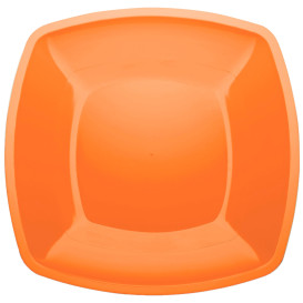 Assiette Plastique Réutilisable Plate Orange  PS 300mm (144 Utés)