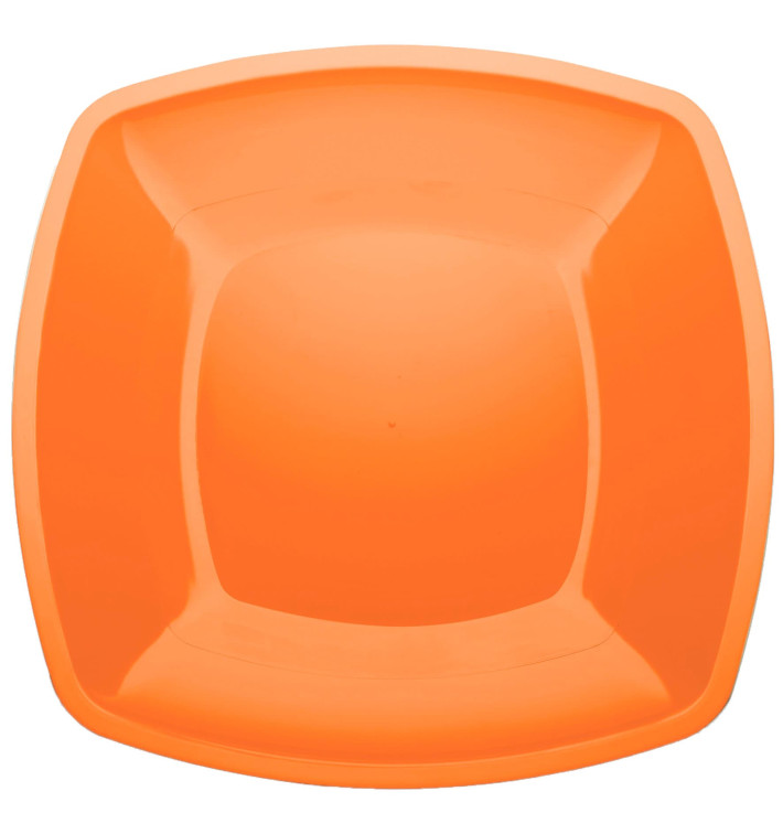 Assiette Plastique Réutilisable Plate Orange  PS 300mm (144 Utés)