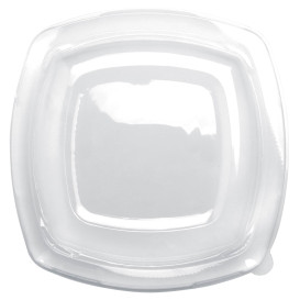 Plastic Deksel transparant voor bord Vierkant PET 23 cm (25 stuks) 