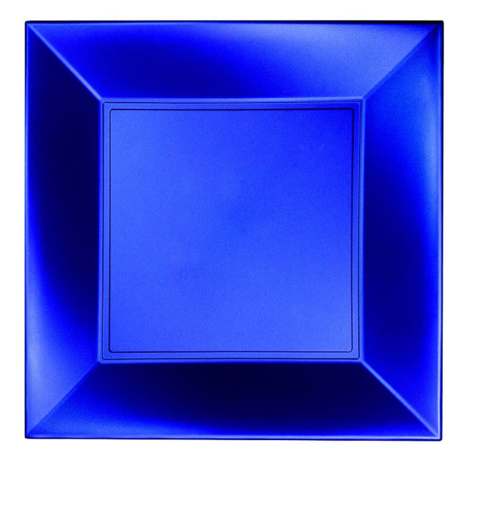 Assiette Plastique Réutilisable Plate Bleu Pearl PP 290mm (144 Utés)