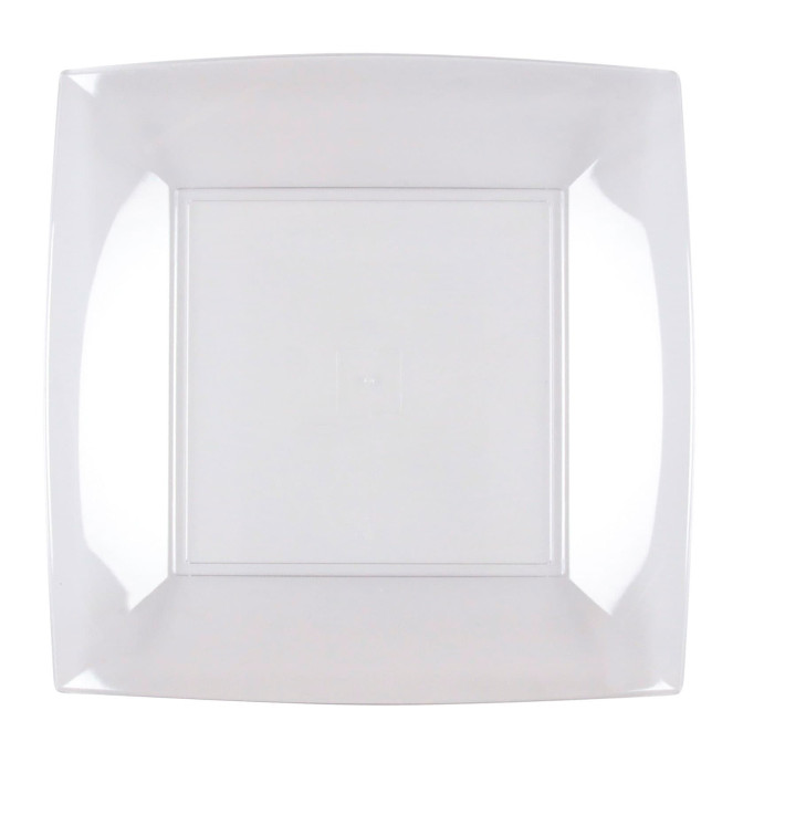 Assiette Plastique Réutilisable Plate Transp. PS 230mm (300 Utés)