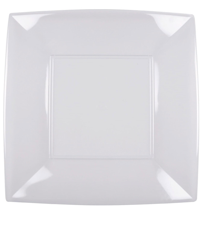 Assiette Plastique Réutilisable Plate Transp. PS 290mm (12 Utés)